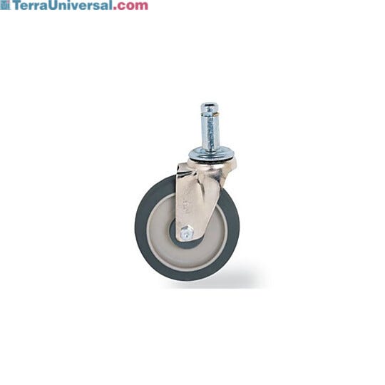 Caster; Stem/Swivel, 304 Stainless Steel & Polyurethane, 300 lbs, 5" Dia, InterMetro, MetroMax iQ