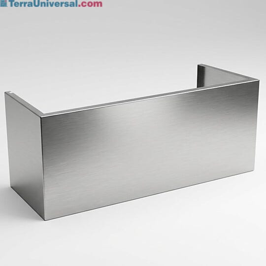 Stainless steel chimney extension kits are ideal for extending new or existing range hood installation to a variety of ceiling height requirements  |  5015-15 displayed