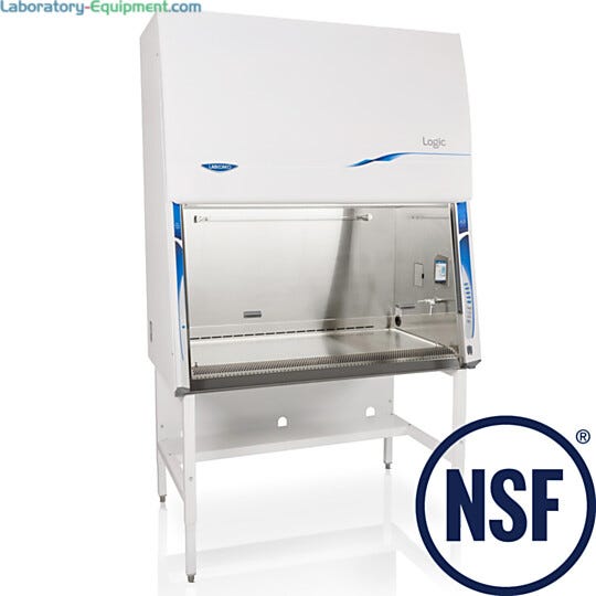 Labconco's Class II A2 biosafety cabinet is made with leak-tight 304 stainless steel and tempered safety glass  |  3642-PP-01 displayed