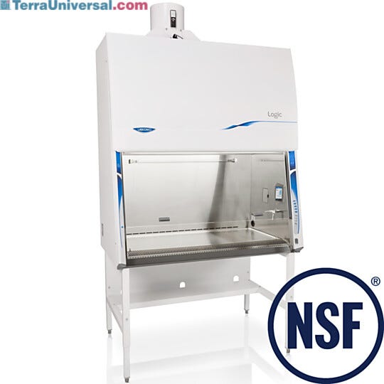 Labconco's Class II B2 biosafety cabinet is made with leak-tight 304 stainless steel and tempered safety glass  |  3651-PP-01 displayed