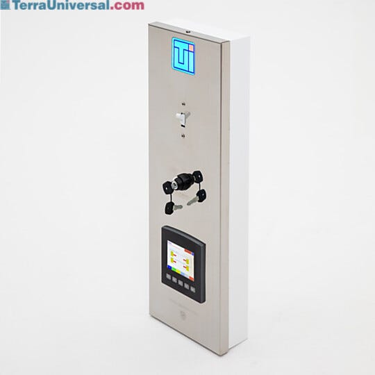 Cleanroom control panel with Tier 2 system monitors and controls up to 100 FFUs in 8 rooms; 6 inputs for pressure/RH/temp sensors, plus FFU performance alarm  |  6607-02 displayed