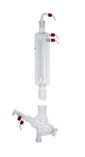 Vertical condensers, vertical-intensive condensers with manifold and dry ice condensers efficiently feed solvent | 6924-26 displayed