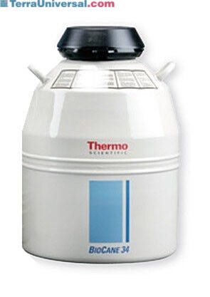 These vessels can store biological samples for long periods of time without replenishing liquid nitrogen. | 4901-09 displayed