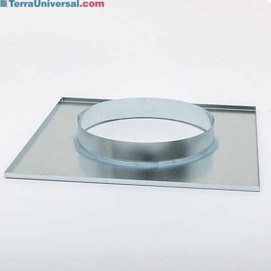 Galvanized steel flange adapter mounts to standard FFUs for sealed duct connections and long-term cleanroom airflow performance | 6601-03 displayed