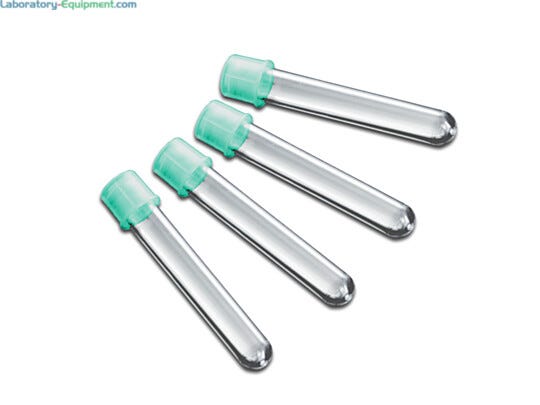 FlowTubes Cytometry instrument shown with strainer cap also available with standard two-position cap or no cap; used for cell sorting and straining applications | 5705-58 displayed