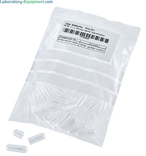 Capsules prevents splashing of the sample when igniting  |  6925-72 displayed