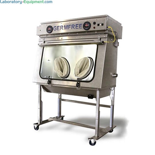 Germfree’s VersaFlow™ Compounding Aseptic Isolator provides an ISO 5 environment for compounding sterile pharmaceuticals (2-port model shown) | 5607-19 displayed