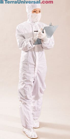 Reusable cleanroom coverall. Product details may differ.  |  4953-00 displayed
