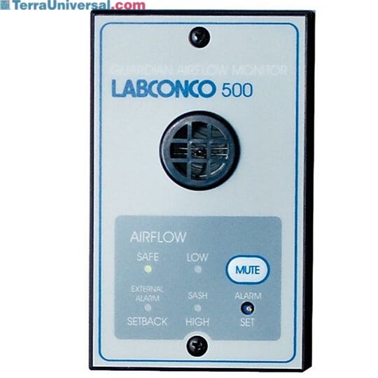 Labconco Guardian 500 Airflow Monitor compatible with Basic Laboratory Hoods  |  3646-PP-04 displayed