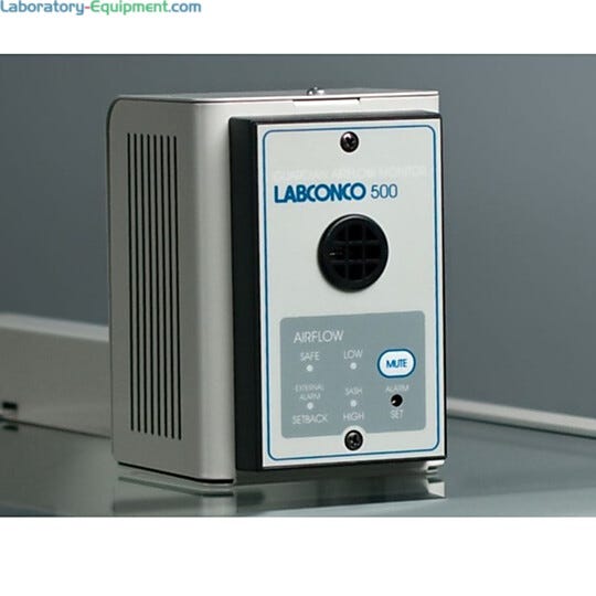 Labconco Guardian 500 Airflow Monitor with Epoxy-Coated Steel Casing for Protector Hoods, Ventilation Stations and Xpert Balance Enclosures, 3944700, 3944701  |  3646-30 displayed