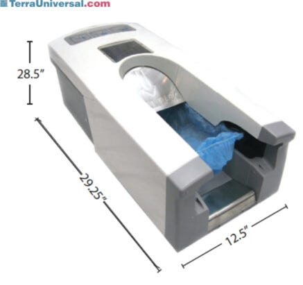 Small Automatic Shoe Cover Dispenser  |  3619-01 displayed