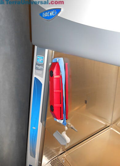 Use the Sash-Glider to clean both sides of a biological safety cabinet's sash while it remains closed, to avoid contamination risks.  |  3645-76 displayed