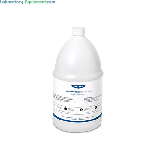LabSolutions low-foaming liquid detrgent is specially formulated for Labconco glassware washers  |  6921-77 displayed