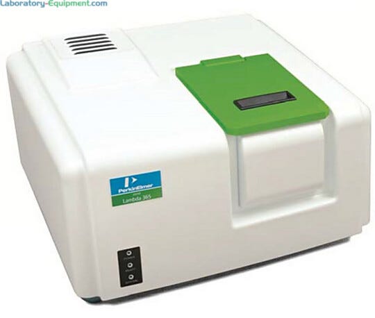 High-performance LAMBDA 365 double-beam UV/Vis Spectrophotometer by PerkinElmer available with optional software for 21 CFR part 11 compliance