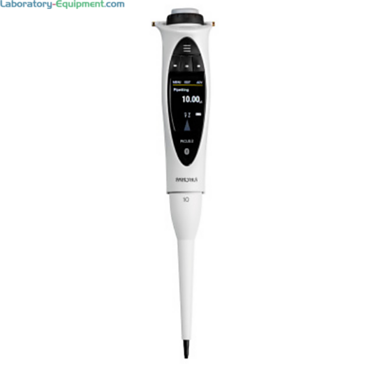 Single-channel LH-747021 Picus 2 Electronic Pipette by Sartorius with a 0.2–10 μl volume range, an adjustment wheel, safety features and connectivity