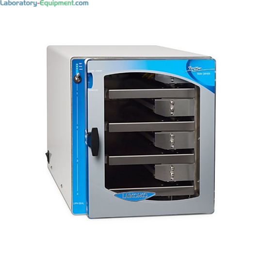 Labconco Lyph-Seal Tray Dryer includes four heated shelves and a sample temperature probe