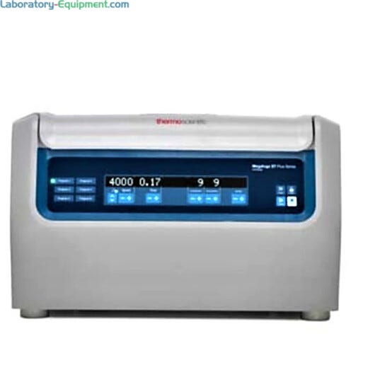 4L Megafuge ST4 Plus Centrifuge by Thermo Fisher Scientific for IVD processing with autolock for easy rotor exchange and a variety of optional rotors 	  |  1717-58 displayed