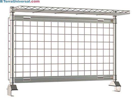 Designed to optimize workspace efficiency, the included shelf and SmartWall Grid ensure essential items stay within reach   |  1542-45 displayed