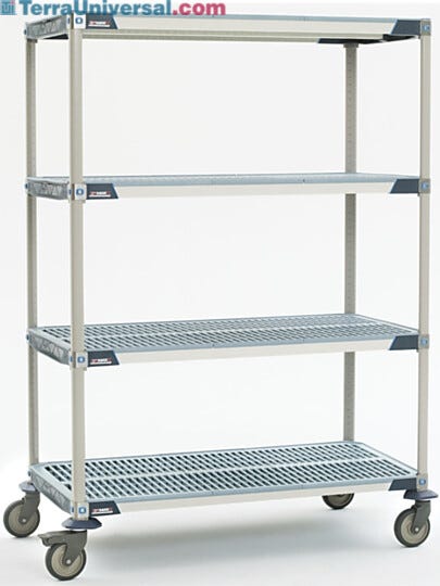 Microban antimicrobial protection built into shelves and touch points provide premium advanced polymer storage system ideal for chemical storage  |  1403-02 displayed