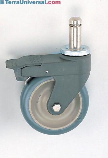 InterMetro Polymer Stem Brake Casters  |  1541-51 displayed