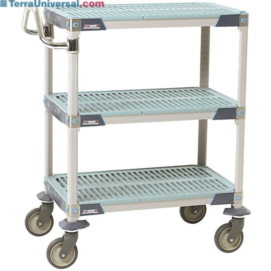 3 shelf MetroMax i Utility Cart with a lifetime warranty   |  1403-06 displayed