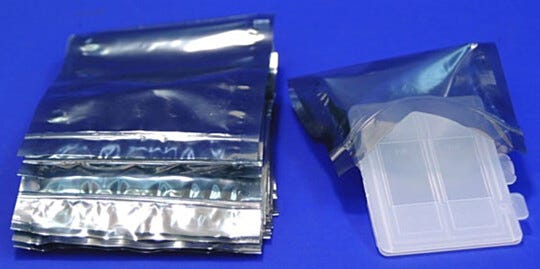 Re-sealable pouch easily fits one Two-Slide Mailer | 3032-37 displayed