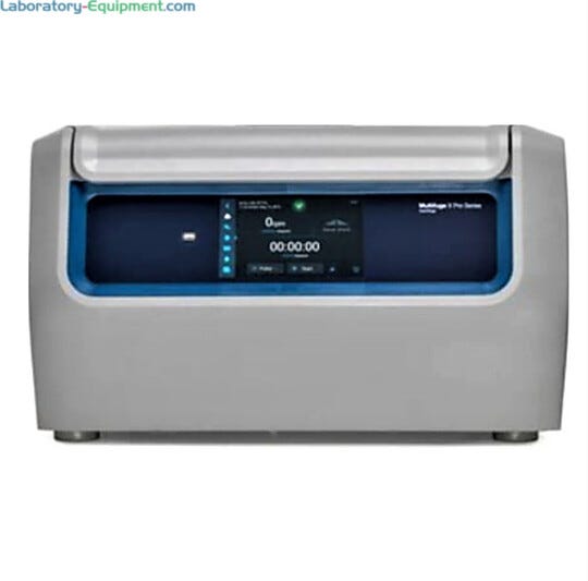 4L Ventilated Multifuge X4 Pro Benchtop Clinical Centrifuge by Thermo Fisher Scientific for IVD use with a max 15200 rpm, 100-program memory and LCD touchscreen | 1717-61 displayed