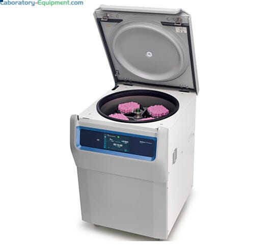 4-liter Floor Model Multifuge X4F Pro Centrifuge by Thermo Fisher Scientific with a 100-program run and color touchscreen LCD display designed to save benchtop | 1717-63 displayed