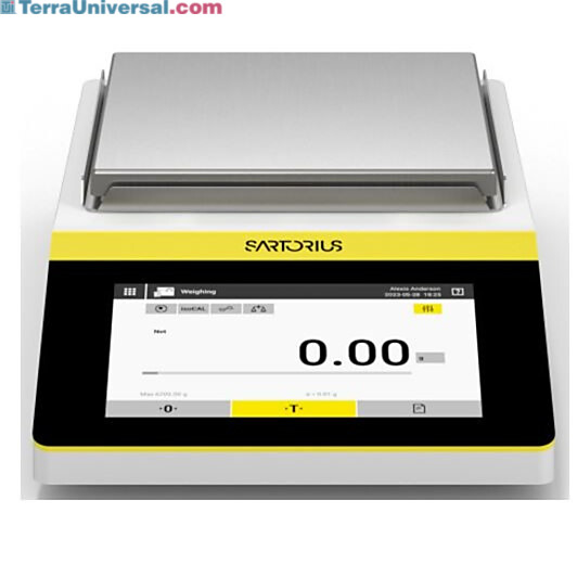 Economical Quintix Pro Precision Balances by Sartorius with a 1200-12,200 g capacity, 10 mg or 100 mg readability, and an integrated applications program