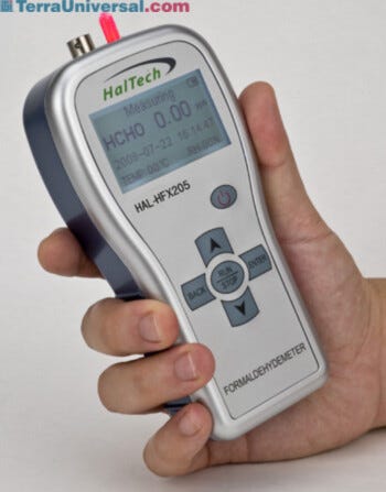 Handheld formaldehyde meter.  |  1510-40 displayed