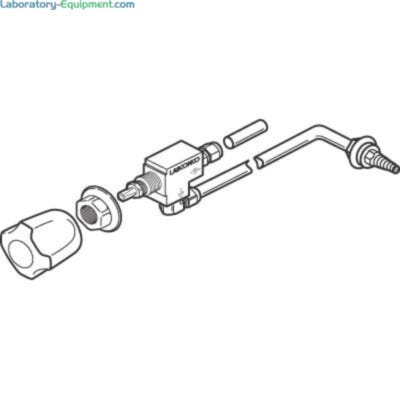 Illustration of the standard service fixture kit for fume hoods  |  3644-80 displayed