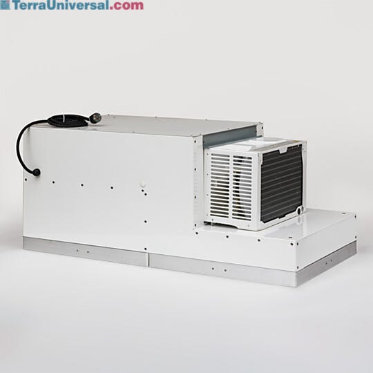 Terra's Smart® ECM Air Conditioning Fan Filter Unit provides recirculating air conditioning to without disrupting positive pressure laminar flow rooms.  |  6611-13 displayed