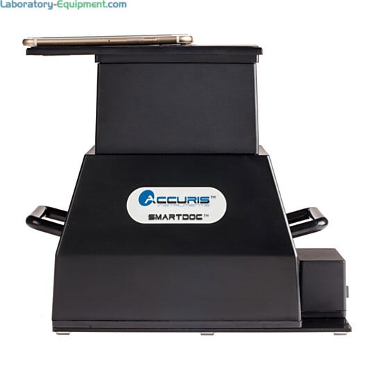 SmartDoc 2.0 Gel imaging systems allows the operator to use a smart phone to take high quality shots of the gels | 2808-17 displayed