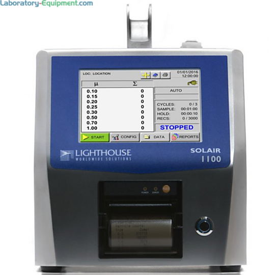 ISO 21501-4 compliant unit with a 0.1 - 1.0 μm sensitivity, a 1.0 CFM (28.3 LPM) flow rate and a Long Life Laser Diode; monitors ISO class 1-7 cleanrooms | 1510-41 displayed