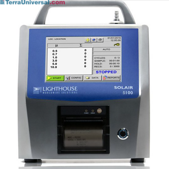 ISO compliant model with a 0.5 - 25.0 μm size range, a 1.0 CFM (28.3 LPM) flow rate and an Extreme Life Laser Diode; monitors ISO class 1-8 cleanrooms  |  1510-43 displayed