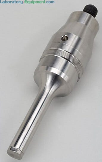 Horns transmit ultrasonic energy into a solution  |  2601-49 displayed