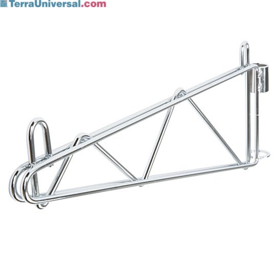 Super Erecta Stainless Steel Post-Type Wall Mount 18 Inch Shelf Support
