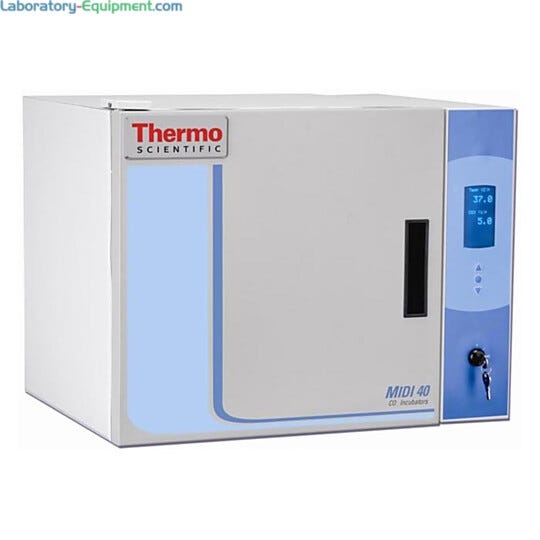 Midi™ 40 CO2 Incubator ideal for single user applications in limited lab spaces; coved SS interior and includes 4 shelves | 3615-78 displayed