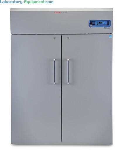 Double-solid door 1447L TSX High-Performance Refrigerator by Thermo Fisher Scientific with 8 shelves and 4 casters; GMP Clean Room Class A/ISO 6 compatible  |  1621-15 displayed