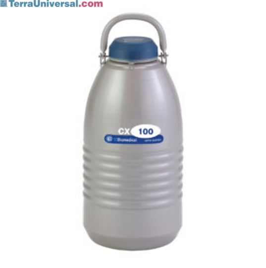 TW CX100 Vapor Shipper complies with IATA regulations and safely transports biological samples; static hold time 18 days, evaporation rate 0.2 liters per day  |  6900-90 displayed