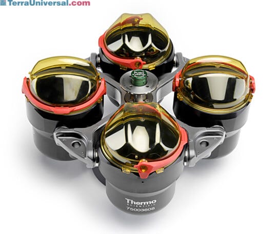 TX-750 Swinging Bucket Rotor Cell Culture Package includes rotor cross, buckets, lids and adapters; compatible with Thermo Scientific centrifuges | 6708-33 displayed