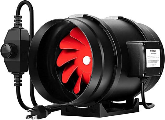stepless speed controller on the power cord enables the fan to run at different speeds  |  6606-28 displayed