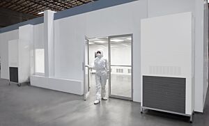 BioSafe® cleanroom with exhaust plenum and ventilation system