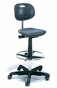 Cleanroom task chair. Product details may differ.