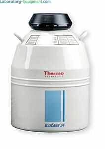 These vessels can store biological samples for long periods of time without replenishing liquid nitrogen.  |  4901-09 displayed