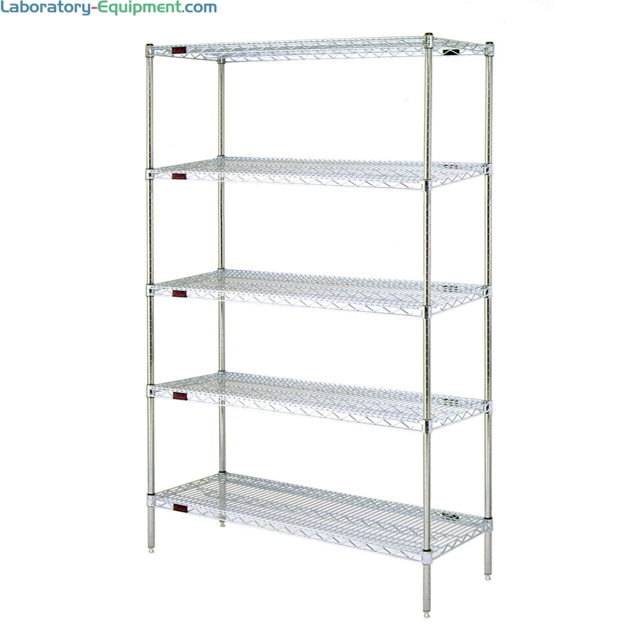 Pre-Configured Chrome Wire Shelf Rack by Eagle; 5 Shelves, 42