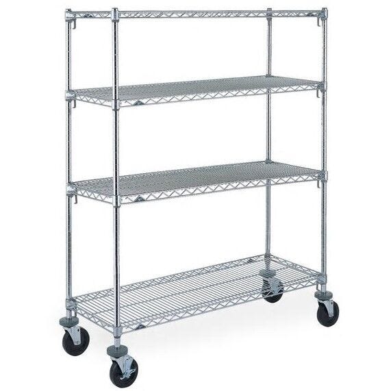 Mobile Metro Super Adjustable Super Erecta 4-Shelf Industrial Wire ...