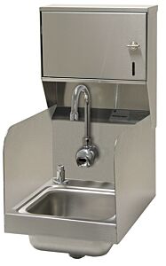 Laboratory Sink; Soap & Towel Dispenser, Hands Free Faucet, 9" x 9" x 5" Bowl, Drain w/ Strainer Plate, Advance Tabco