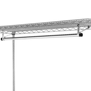 Garment Hanger Tube; Chrome-Plated Steel, 60"W for 18"D Shelf