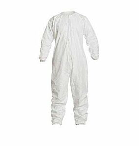 Coverall; Disposable, L, IsoClean Tyvek, Processing, DuPont